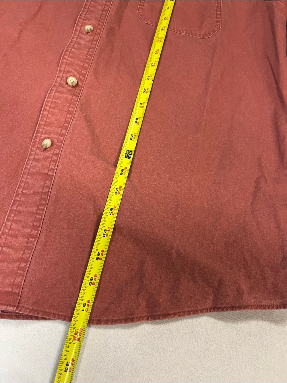 L.L.Bean Traditional Fit Shirt Men’s XL Red 100% Cotton Button Front Casual - Picture 5 of 7